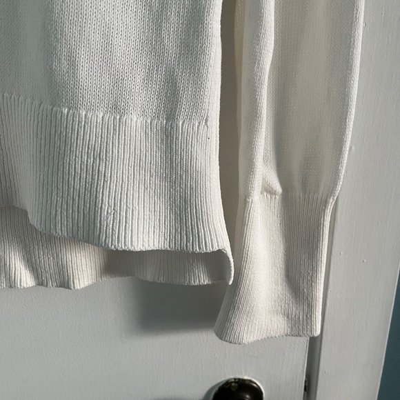 Madewell Cotton Crewnneck Sweater, White, L - Picture 2 of 7